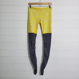 Alo Yoga Alo Goddess‎ Indio Zest High Waist Leggings Yellow & Gray. Size M thumbnail 2
