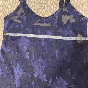 Vintage Angelique sheer floral silky nightgown thumbnail 10