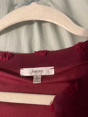 JODIFL Burgundy Textured Dress thumbnail 2