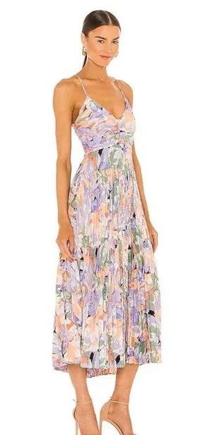 ASTR the label BLYTHE FLORAL PLISSE MIDI DRESS thumbnail 5