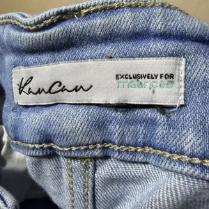 KanCan Maurices Women Size 24 Light Wash Flare Jeans Raw Hem Stretch Blue Denim thumbnail 6