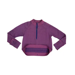 Lululemon Rest Less Cropped Rib Half Zip Sweatshirt Psychic Sonic Pink Medium thumbnail 6