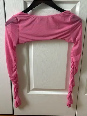 Outcast Pink Mesh Bolero Shrug thumbnail 3
