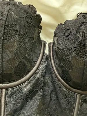 Aerie black daisy lace bra top thumbnail 5