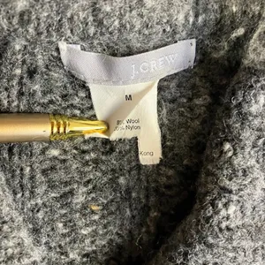 J. Crew Cardigan Sweater Women Medium Gray Wool Blend‎ Button Knit Mid Length thumbnail 6