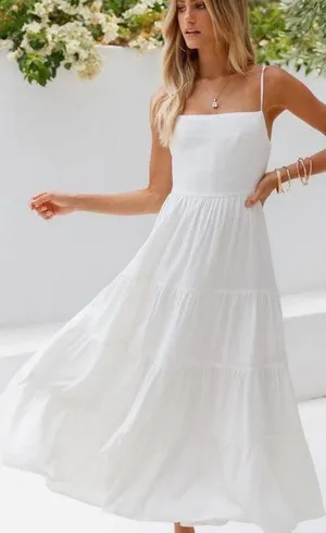 Hello Molly white dress thumbnail 1