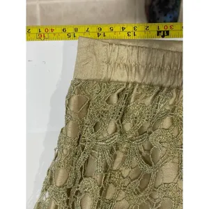 GMI Gold Lace Overlay Skirt Women's Size 12 Pencil Lined Career thumbnail 10