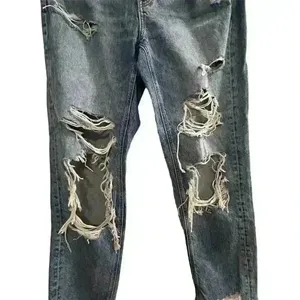 American Eagle Women's Tomgirl Distressed Boyfriend Jeans Size‎ 4 waist 28 Blue thumbnail 4