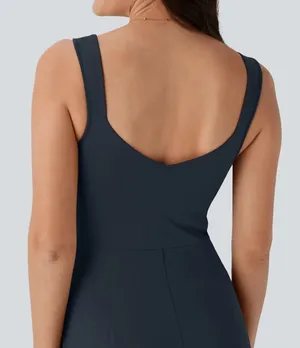 Halara Navy Blue U Back Sleeveless‎ Casual Jumpsuit with Pockets XS NWT thumbnail 13