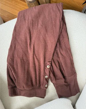 Old Navy Brown Waffle Lounge Pants  thumbnail 1