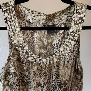 Source Unknown Brown & Beige Oversized Slouchy Leopard Print Tank Top thumbnail 5