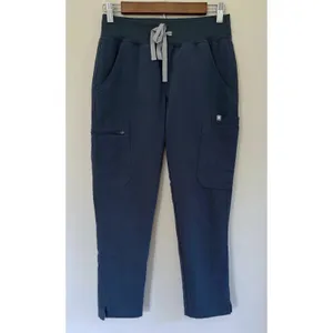 Figs Women's Yola High-Waisted Slim Scrub Pant In Dark Harbor Size XS/P thumbnail 3