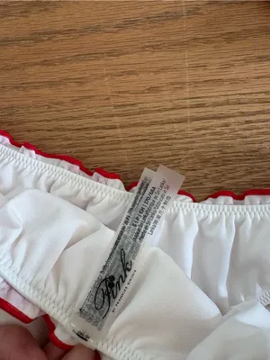 Frankie's Bikinis White and Red Strawberry Print Ruffle bikini thumbnail 4