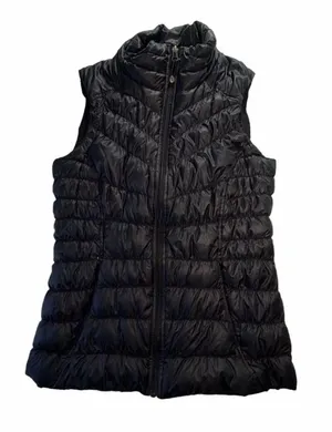 Athleta Puffer Vest Size S Black Quilted Down Winter Outerwear thumbnail 1