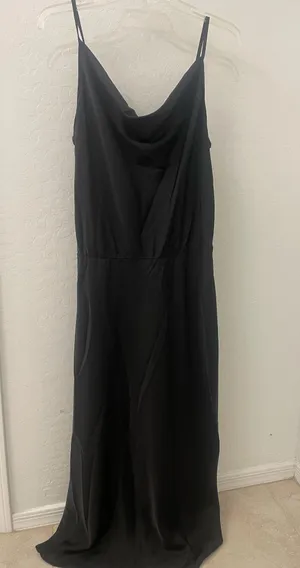 Black silk dress Size L thumbnail 1