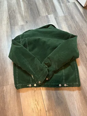 Brandy Melville Kaylee Green Shearling Trucker Jacket thumbnail 2