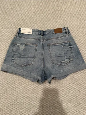 NWT American Eagle Curvy Mom Jean Shorts thumbnail 3