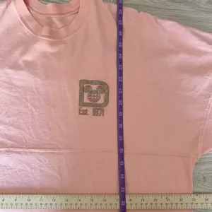 Walt Disney World Medium Peach Pink Gold Glitter Spirit Jersey Glitter Oversized thumbnail 7