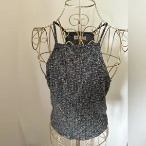 Abercrombie & Fitch Marled Knit High Neck Halter Tank Top Size M thumbnail 8