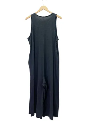 Natural Life One Size Charcoal Gray Wide Leg Lounge Jumpsuit Sleeveless Pockets thumbnail 4
