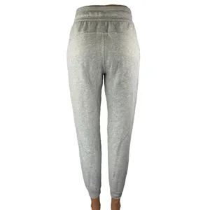 Women's Gray High Waisted Drawstring Tapered Athletic Jogger Sweat Pants Size S thumbnail 3