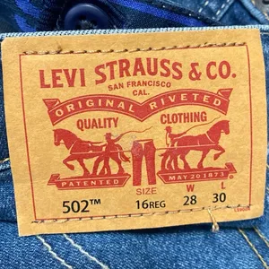 Levi's 502 Women's Blue Medium Wash Mid Rise Straight Leg Denim Jeans Size 28 thumbnail 4