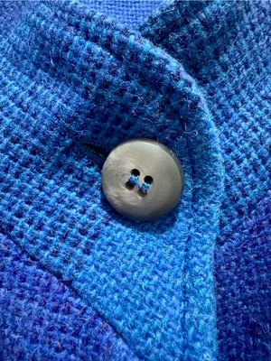 Vtg 80s Avoca Ireland Pure Wool Blue Purple Striped Jacket Unisex M XL⁠ thumbnail 8