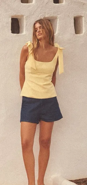Zara Stretch Top With Bows thumbnail 1