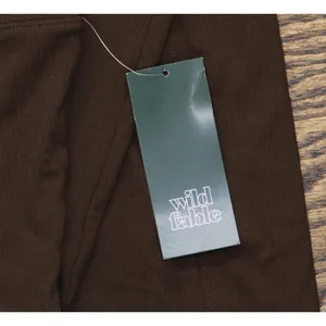 NWT Wild Fable Womens High-Waisted Ribbed Flare Leggings 90903157 Dark Brown XS thumbnail 4