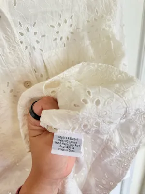 Johnny Was Jade Sandrine White Eyelet Button Front Jacket thumbnail 6