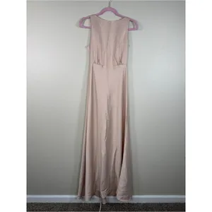 Sachin & Babi Pale Pink Maxi Dress Womens 0 Formal Bridesmaid Satin Floor Length thumbnail 11
