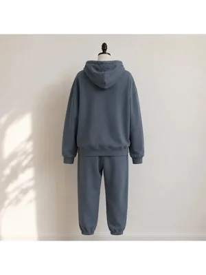 SHEIN Gray Thermal Lined Hoodie Jogger Set Women S 2 Piece Tracksuit Lounge thumbnail 2