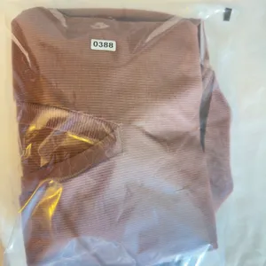 388 | Free People Intimately Ribbed V-Neck‎ Collared Bodysuit Mauve Women XL thumbnail 7
