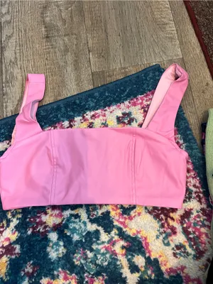 Edikted Pink Square-Neck Crop Top - Women's Sleeveless Bralette thumbnail 5