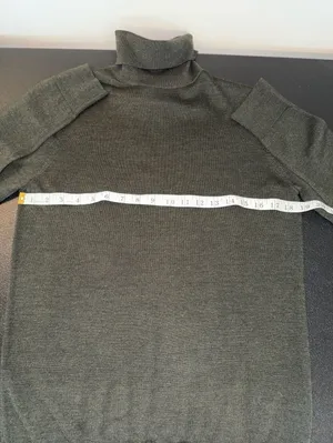 H&M Merino Wool Blend Melange Turtleneck Sweater Grey Size S thumbnail 5