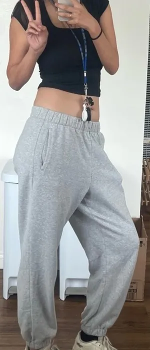 Gap Gray Drawstring Lounge Pants M thumbnail 1