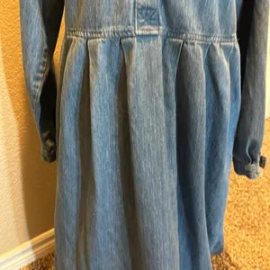 Women’s Vintage Lands' End long-sleeve denim maxi prairie dress thumbnail 9