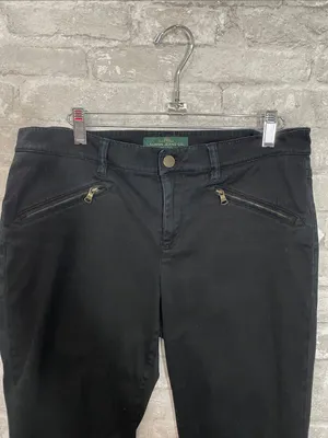 Ralph Lauren Black Coated Plush Denim Jeans thumbnail 2