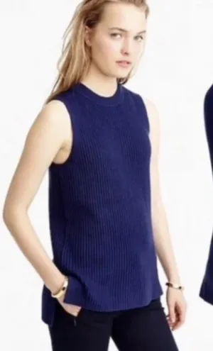 NWT J. Crew Blue Sweater Vest Medium  thumbnail 1