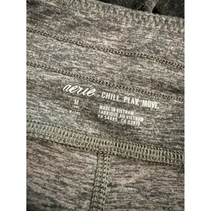 Aerie Chill Play Move Joggers Womens Medium Long Olive Green Heathered Pockets thumbnail 4