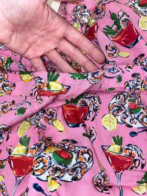 Print fresh pink cocktail pj set  thumbnail 4