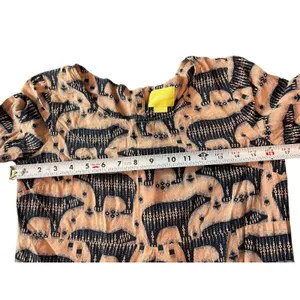 Anthropologie Mauve Short Sleeve Pull Over Pink Zola Bear Print Shift Dress 4 thumbnail 12