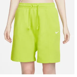 NWT NIKE WOMEN'S ESSENTIAL FLEECE SHORT ATOMIC GREEN Medium Pull On thumbnail 1
