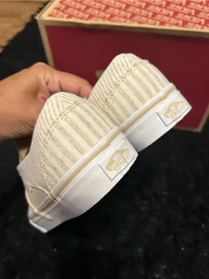 VANS off the wall striped slip on shoes sneakers women’s 7 new thumbnail 4