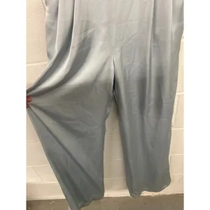 Katie May Sz Small Light Blue Tink Satin Lace Corset Wide Leg Cocktail Jumpsuit thumbnail 6
