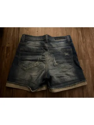 Y2K Rock & Republic Blue Jean Studded Shorts 4 Med Wash thumbnail 3