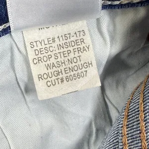 Mother The Insider Ankle Fray Jeans Beyond The Sky Blue Button Fly Size 25 thumbnail 12