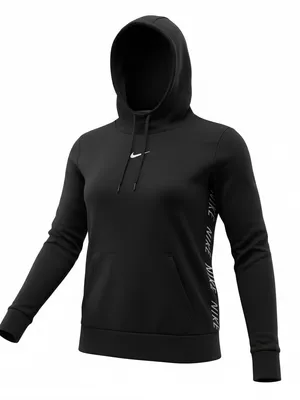 Nike Black Women's Hooded Pullover with Side Logo Tape thumbnail 1