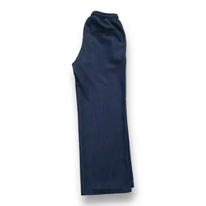 Glassworks London Dark Wash Denim Wide Leg High Rise Pants Drawstring‎ Waist thumbnail 3