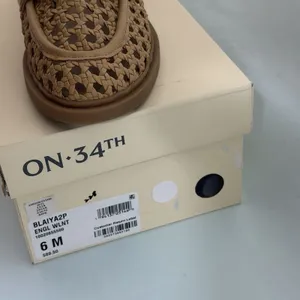 On‎ 34th Size-6M Women's Blaiya Tan Loafers Flats Shoes Woven thumbnail 6